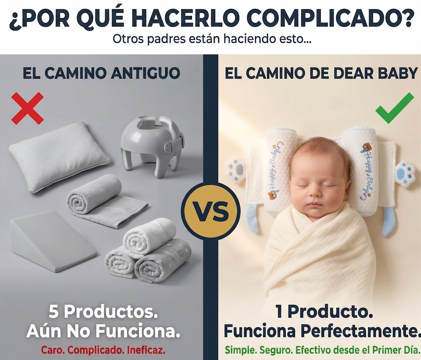 Almohada de apoyo cervical para bebé - Dear Baby